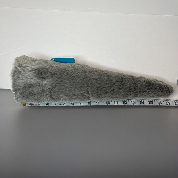 Glitzhome 17” Large Gray Soft Faux Fur Holiday Christmas Table Tree Decor New! - Picture 3 of 7